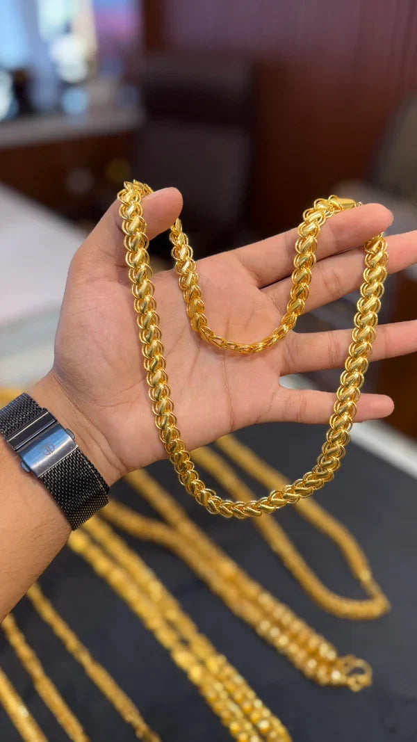 Mini lotus chain | 1 Gm Gold Plated | 🔥Bold, Refined, and Meaningful🔥