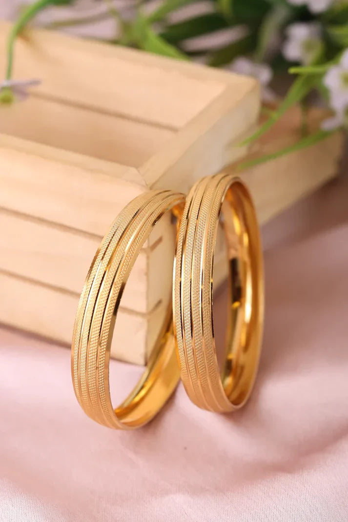 ✨Premium Anamika Bangle Duo – Gold-Plated Brass~Daily-Wear Elegance✨